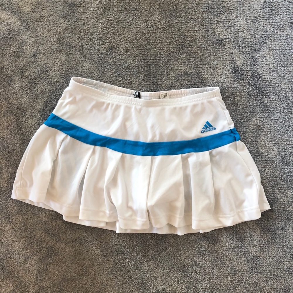 Adidas white and blue tennis skirt